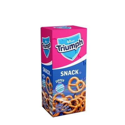 TRIUMPH SNACK BAGS ZIPPER 12X40CT