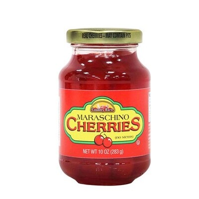 COUNTRY BARN RED MARASCHINO CHERRIES 12X10OZ