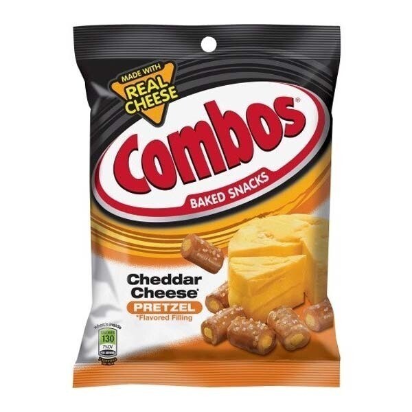 COMBOS CHEDDAR CHEESE PRETZEL 18X1.80OZ