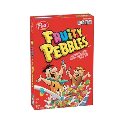 POST FRUITY PEBBLES CEREAL 12X11OZ