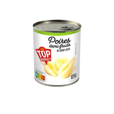 TOP BUDGET POIRES DEMI-FRUITS 12X455G (022956)