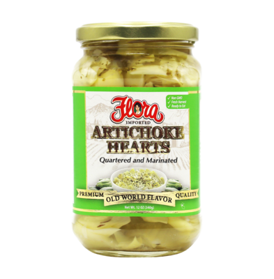 FLORA ARTICHOKES QUARTERS MARINATED 6X12OZ