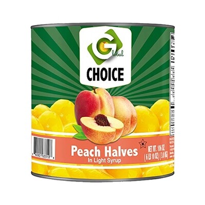GLOBAL CHOICE PEACH HALVES 6X10#
