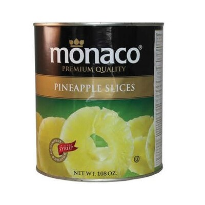MONACO PINEAPPLE SLICES IN JUICE 6X10#