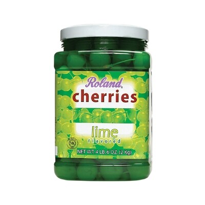 ROLAND LIME FLAVORED CHERRIES W/ STEM  2X0.50GAL