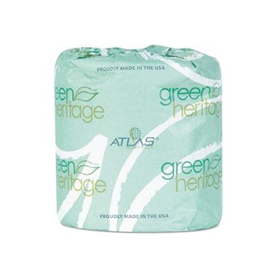 ATLAS GREEN HERITAGE 2PLY SINGLE ROLL BATH TISSUE 96X1CT