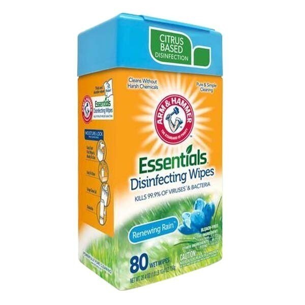 ARM &amp; HAMMER DISINFECTING WIPES RENEWING RAIN (C) 6X80CT