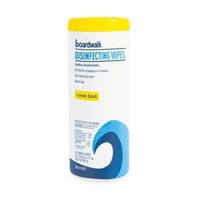 BOARDWALK DISINFECTANT WIPES LEMON SCENT 12X35CT