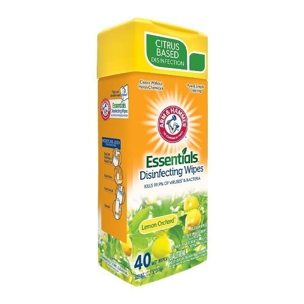 ARM &amp; HAMMER DISINFECTING WIPES LEMON (C) 8X40CT