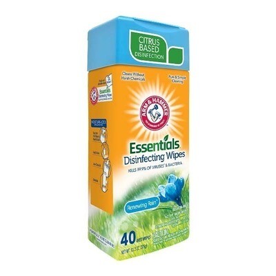 ARM &amp; HAMMER DISINFECTING WIPES RENEWING RAIN (C) 8X40CT