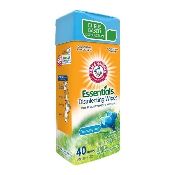 ARM &amp; HAMMER DISINFECTING WIPES RENEWING RAIN (C) 8X40CT