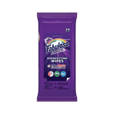 FABULOSO DISINFECTING WIPES LAVENDER SCENT (FP) 12X24CT