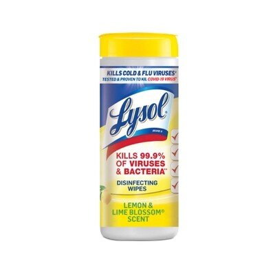 LYSOL DISINFECTING WIPES LEMON&amp;LIME (C) 12X35CT