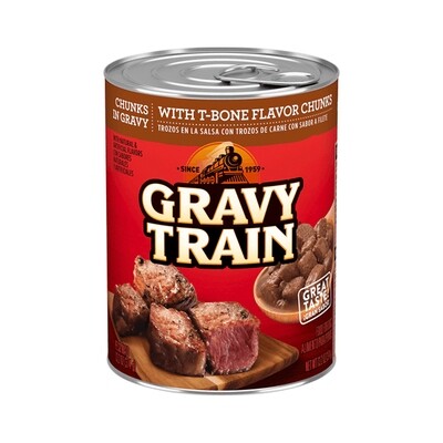 GRAVY TRAIN CHUNKS T-BONE FLAVOR 12X13.2OZ