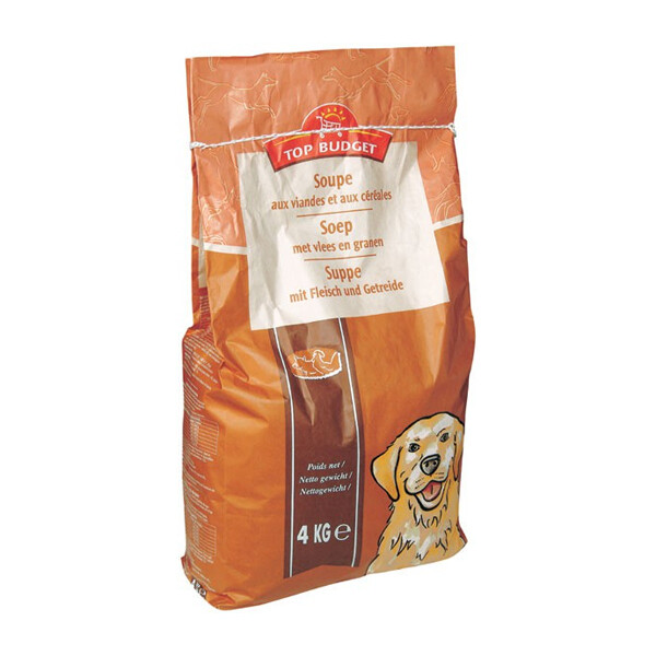 TOP BUDGET SOUPE VIANDES ET AU CEREALES POUR CHIEN ADULTE 4X4KG
