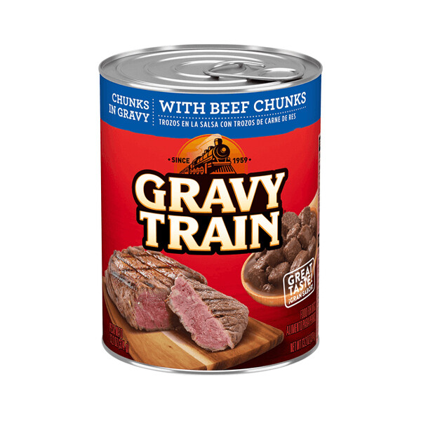 D-GRAVY TRAIN BEEF CHUNKS IN GRAVY 12X13.2OZ