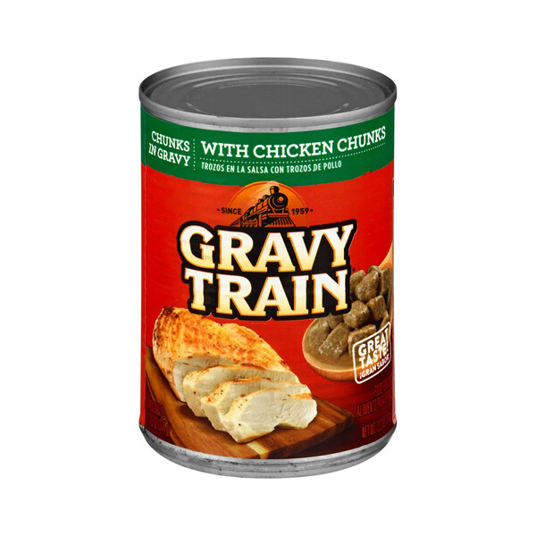 D-GRAVY TRAIN CHUNKS IN GRAVY W/ CHICKEN CHUNKS 12X13.2OZ
