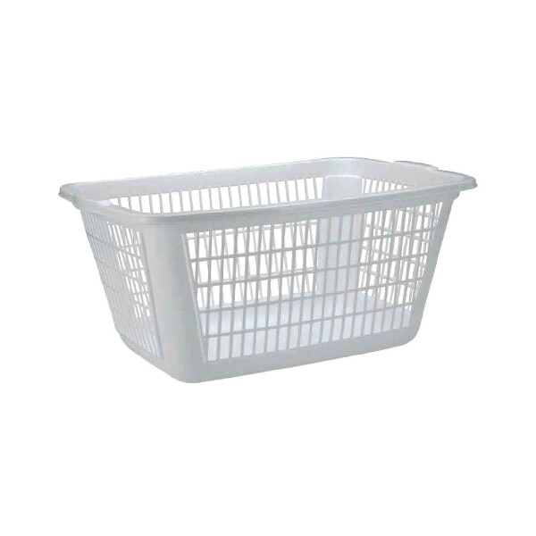 UNITED PLASTIC 1.25 BSHL RECTANGLE BASKET/WHITE 12X1CT