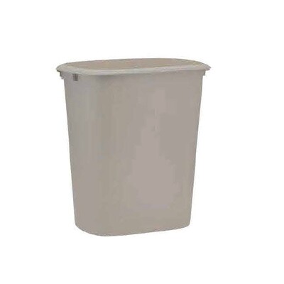 UNITED SOLUTION 40QT WASTEBASKET PEARL TAUPE 6X1CT