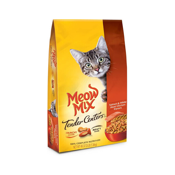 MEOW MIX TENDER CENTERS SALMON &amp; CHICKEN 4X3#