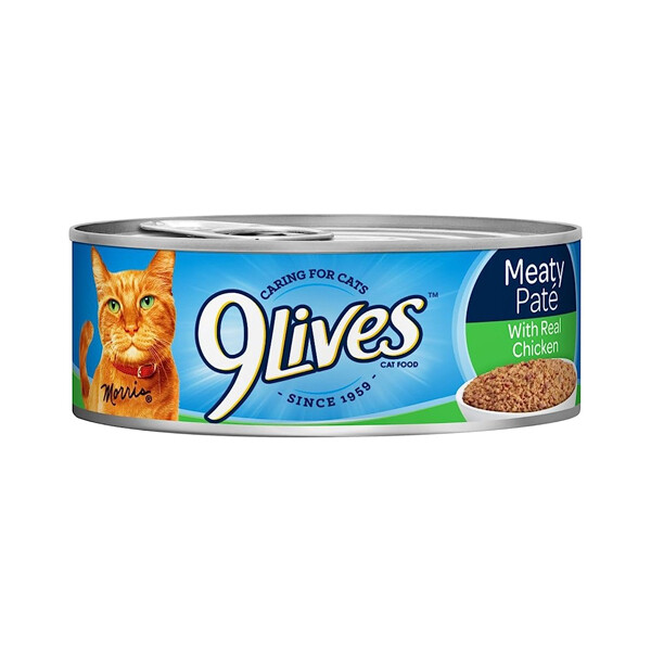 9LIVES MEATY PATE W/ CHICKEN 24X5OZ
