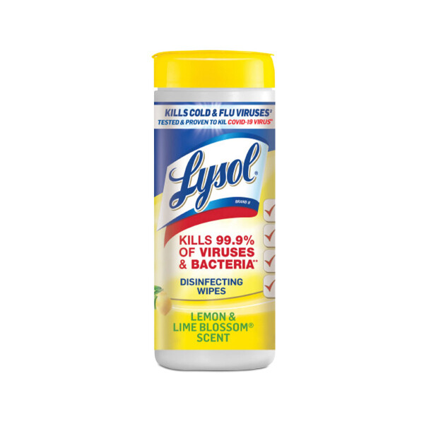 LYSOL DISINFECTING WIPES LEMON&amp;LIME (C) 12X35CT