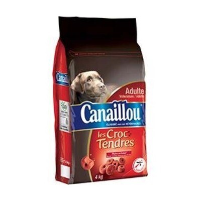 CANAILLOU CROQUETTES TENDRE BOEUF POUR CHIEN ADULTE 4X4KG