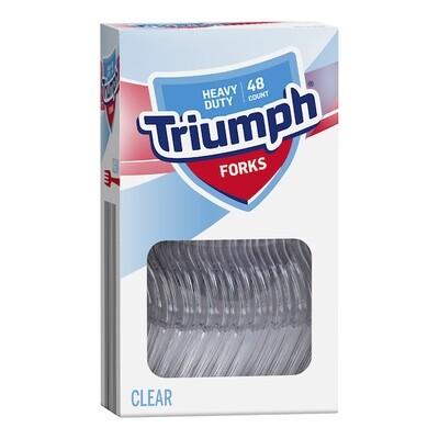TRIUMPH CUTLERY CLEAR FORKS 16X48CT