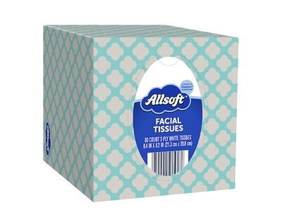 ALLSOFT FACIAL TISSUE CUBE 18X80CT
