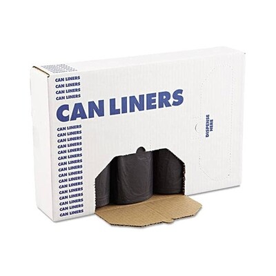 BOARDWALK CAN LINER LD 45GAL BLACK 100CT (BWK517)