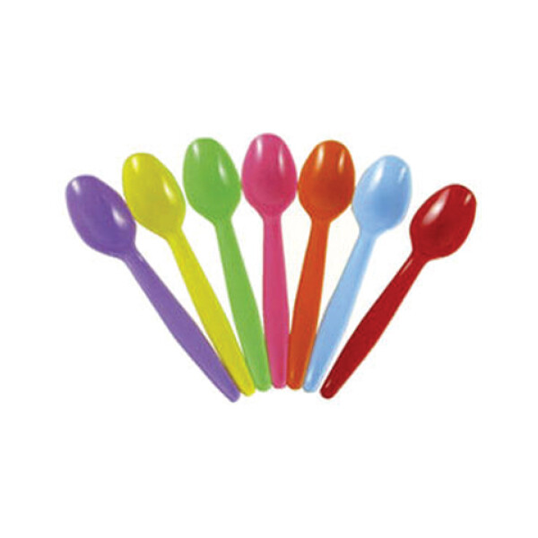 FROYO MEDIUM PLASTIC SPOONS MIX COLORS 1000CT