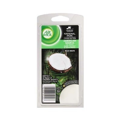 D-AIRWICK WAX MELTS AMERI SAMOA SWT COCONUT &amp; ISLAND PALMS 8X3.1OZ