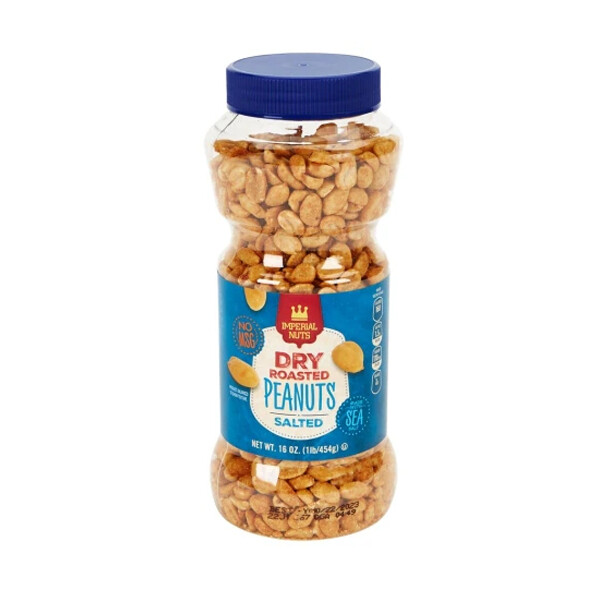 IMPERIAL DRY ROASTED SALTED PEANUTS 12X16OZ