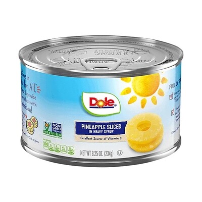 DOLE PINEAPPLE SLICE IN SYRUP 12X8.25OZ
