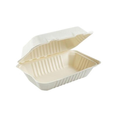 BOARDWALK 6&quot; - 1 COMP. WHITE FOOD CONTAINER 500CT