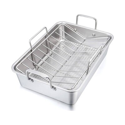 DURABLE RECTANGULAR ROASTER W/ BARS (L) 1X50CT