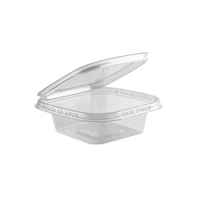 SAFE-PINCH TAMPER-EVIDENT 6OZ 5&quot; SQUARE CLEAR HINGED CONT. 280CT