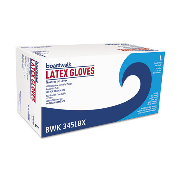 BOARDWALK LATEX GLOVES POWDER FREE X-LARGE 10X100CT