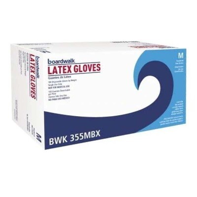 BOARDWALK LATEX GLOVES POWDER FREE MEDIUM 10X100CT