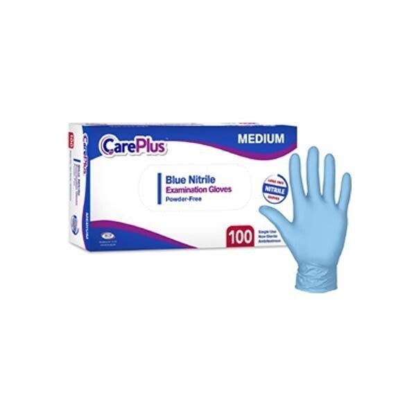 CAREPLUS VINYL GLOVE POWDER FREE MEDIUM  10X100CT