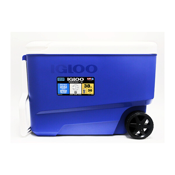 IGLOO WHEELIE COOLER BLUE 38QT 2CT