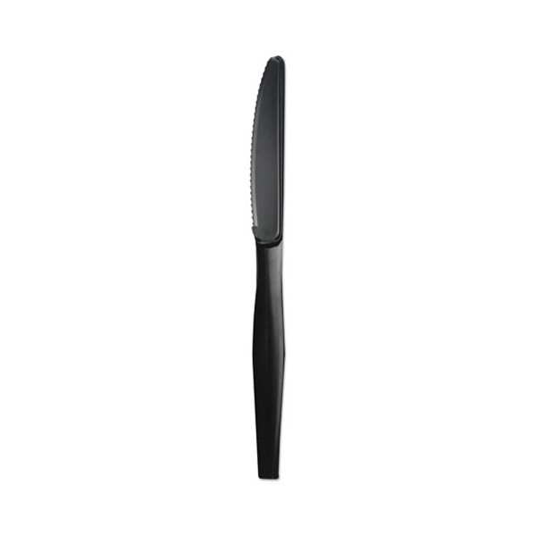 BOARDWALK BLACK PLASTIC KNIVES HEAVY WEIGHT 1000CT