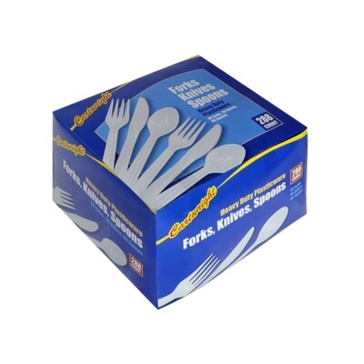 CARTWRIGHT COMBO H/D PLASTIC CUTLERY 6X288CT