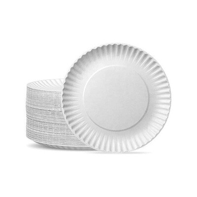 BETTER VALUE 6&quot; WHITE PAPER PLATES 12X100CT