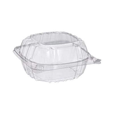 DART 6&quot; CLEAR HINGED LID FOOD CONTAINER 4X125CT