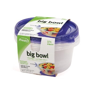 PRESTO BIG BOWL CONTAINER W/LID 6X3