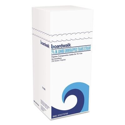 BOARDWALK UNWRAPPED JUMBO STRAWS 24X500CT