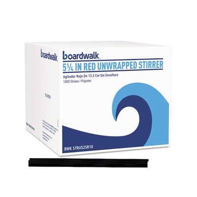 BOARDWALK SINGLE-TUBE STIR-STRAWS 10X1000CT