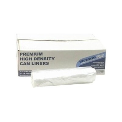 VIC. BAY CAN LINER HD 33GAL WHITE 250CT (R334ON16)