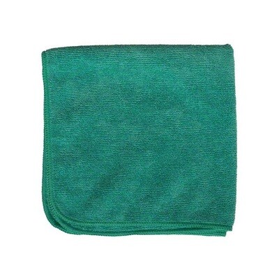 VIC. BAY MICROFIBER CLEANING CLOTHS GREEN 16&quot;X16&quot; 24X1CT